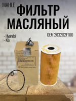 Фильтр масляный 263202F100 для Hyundai ix35, Santa Fe, Kia Sportage