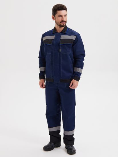 Костюм "Система" брюки (т.синий/черный/василек)