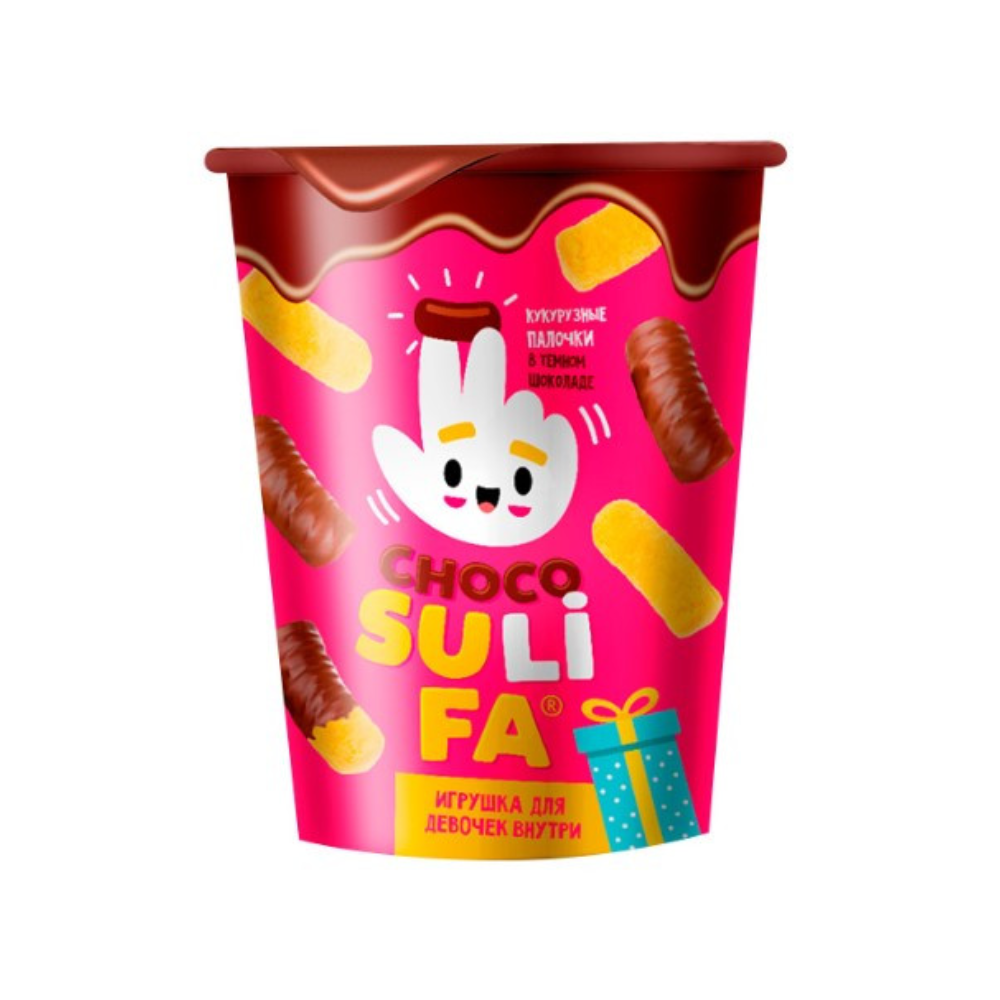 Кукурузные палочки Suli FA Girl в темном шоколаде 105 гр