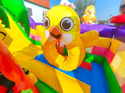 Коммерческий надувной батут «Весёлая компания»,  8*6*5 м.