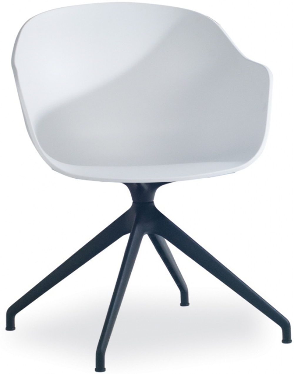 Кресло офисное для посетителей Papatya Globe-K Swivel, белый