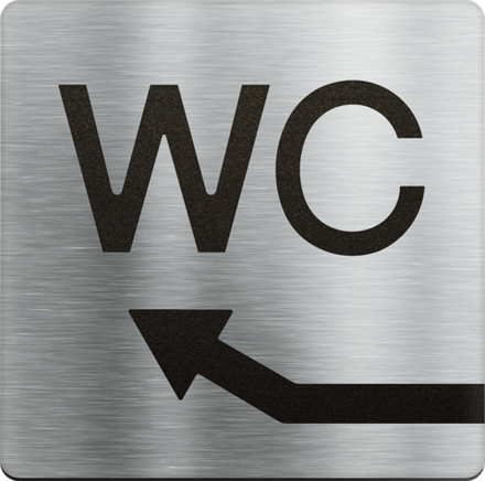 Туалет, WC, налево/вверх