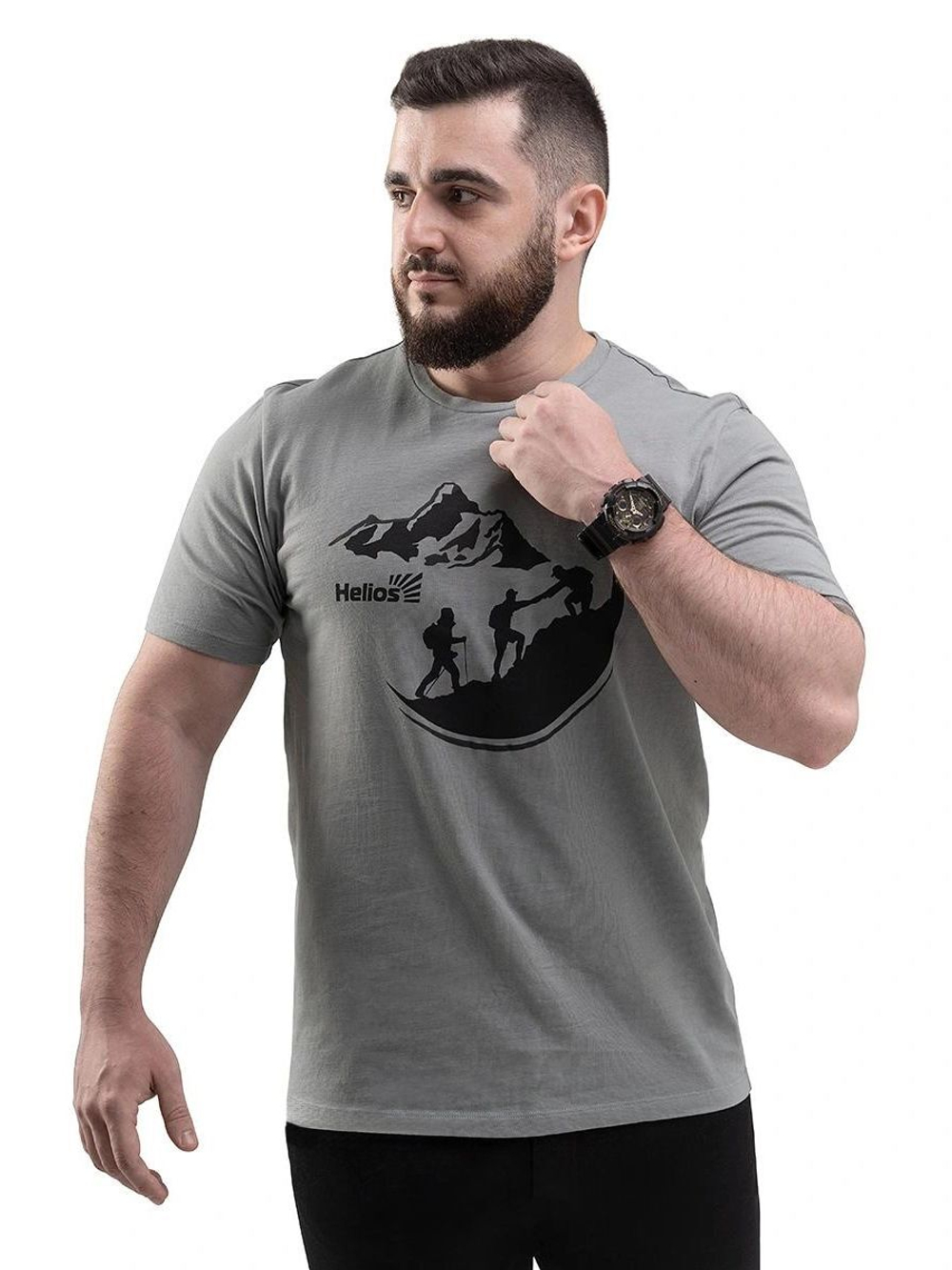 Футболка для рыбалки Helios Expedition, серый, L