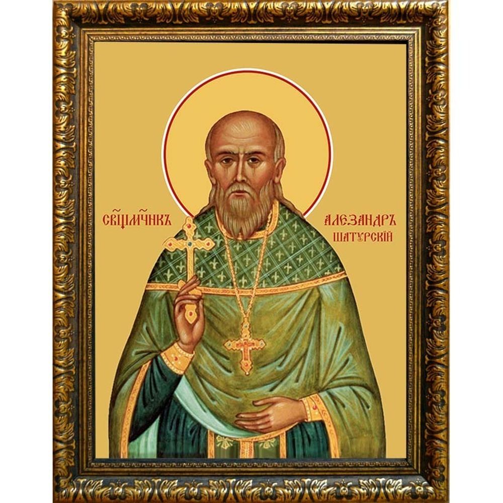Александр (Сахаров) Шатурский священномученик. Икона на холсте.