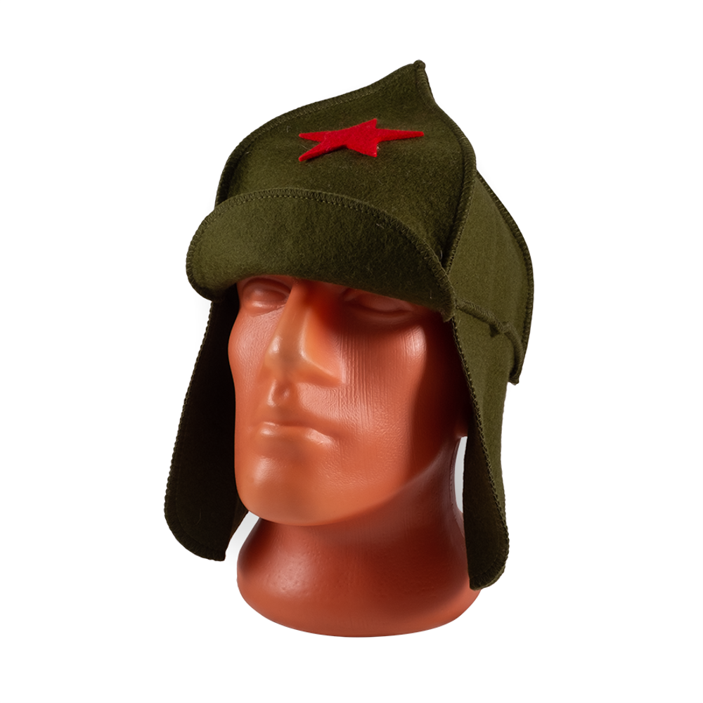Колпак банный "Буденовка" цвет зеленый