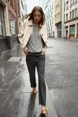 ZARA ДЖИНСЫ Z.02 STRAIGHT ANKLE С ВЫСОКОЙ ПОСАДКОЙ, ЧЕРНЫЙ