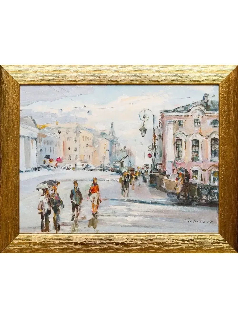 Картина маслом Зелёный мост Русанов