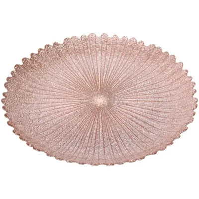 Тарелка 32см «Нимфа» розовое золото