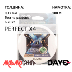 Плетенка PERFECT X4 (0.10-0.20мм) 100м от DAYO (ДоЮй)