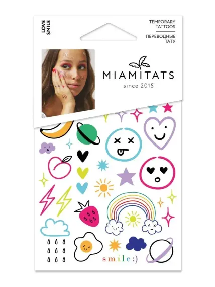 Переводные тату mini MIAMITATS Love Smile