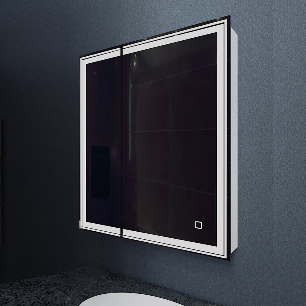 Зеркальный шкаф MIXLINE "Мелис" 700*800 (ШВ) 2 створки,правый,сенсорный выкл, светодиодная подсветка