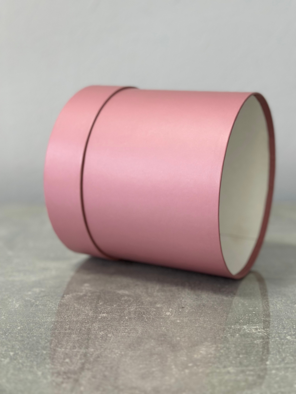 Шляпная коробка с фальшивой крышкой 16х16 см ;Цвет; Кофейный.