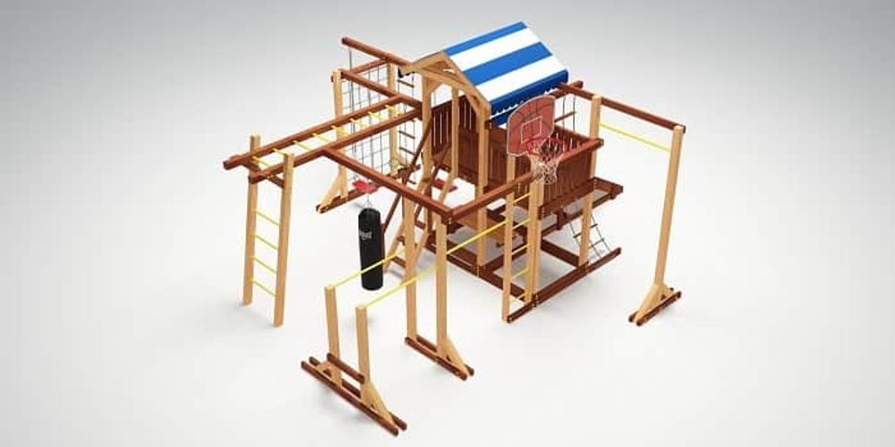 Деревянная детская площадка Савушка "4 сезона" - семейная