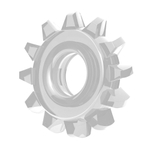 Прозрачное кольцо с лучиками POWER PLUS Cockring (Цвет: прозрачный)