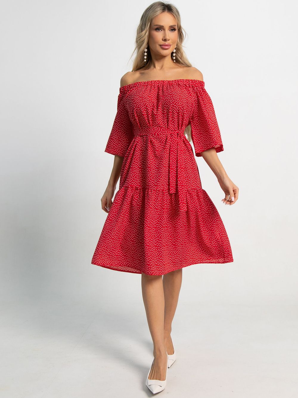 Платье с поясом Дафна (красное) П15524-8М LT Collection