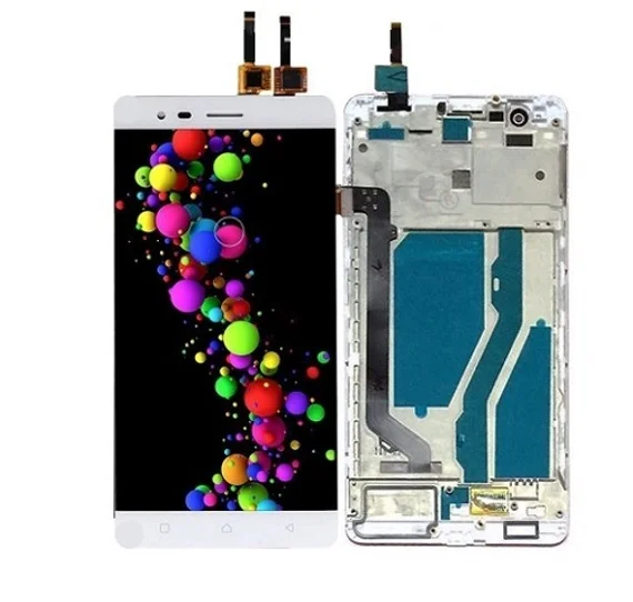 Дисплей для Lenovo K5 NOTE в сборе с тачскрином на рамке (White)