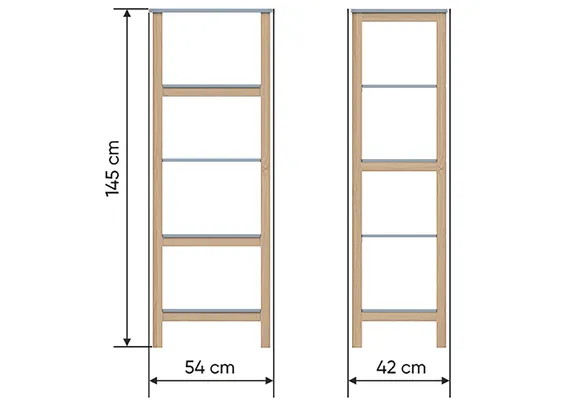Стеллаж Classic высокий (серый)