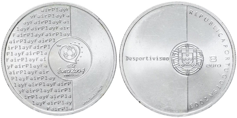 Португалия 8 евро, 2003 Ценности футбола - Честная игра aUNC