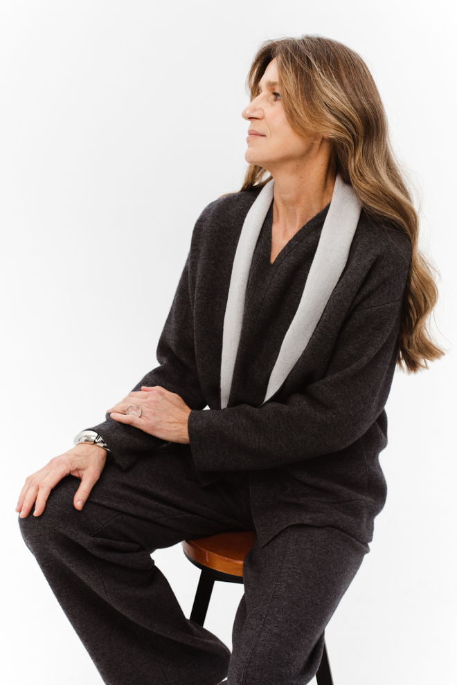 Жакет куртка двухцветная с кашемиром