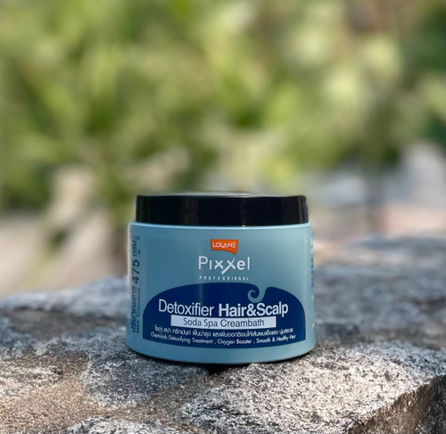 Натуральная кремовая питательная маска для объема и смягчения волос Детокс Сода Спа Lolane Pixxel Detoxifier Hair & Scalp Soda Spa CreamBath