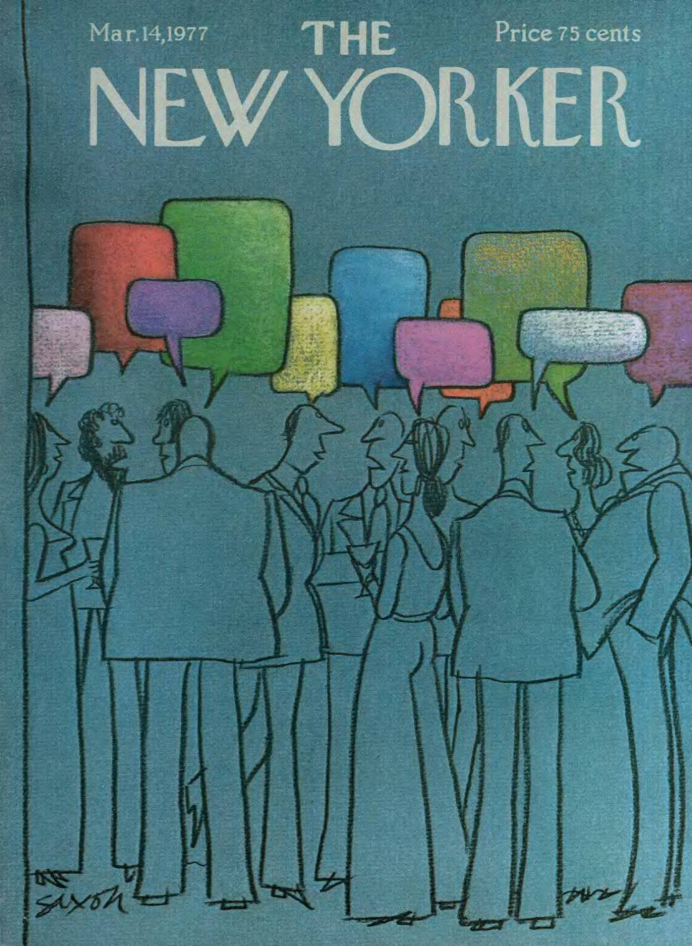 Журнал The New Yorker 14-03-1977, обложка