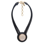 Колье Nature Bijoux, Saint Honore, с рогом и ракушкой Capiz в смоле, NB26.1-15-43710 (черный)