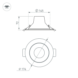 Светильник IM-STORM-R175-20W Day4000-MIX (WH, 80 deg, 230V) (Arlight, IP20 Металл, 3 года) 032433