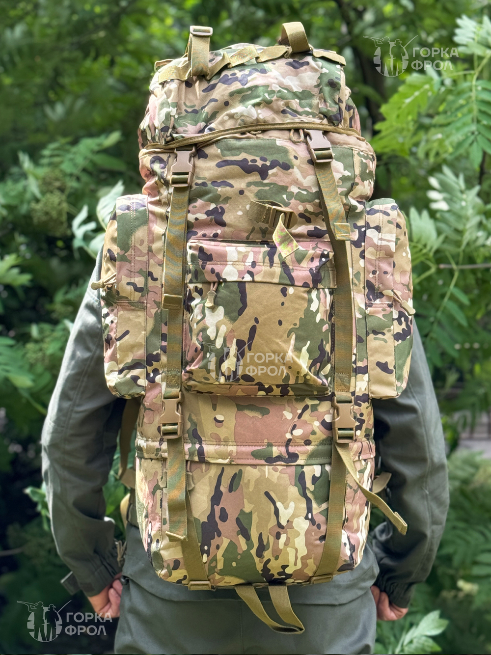 Рюкзак тактический Grizzly 75 л Cordura 500D Мультикам
