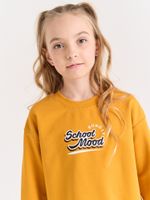 Свитшот облегченный "Горчица" с принтом 7+