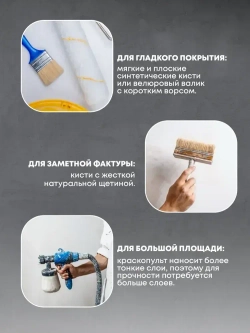 Краска для мебели и декора шелковисто-матовая, акриловая краска без запаха, по дереву для мебели, кухонных фасадов 2,2 кг белая