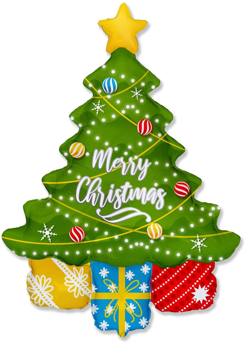 Фигура, Новогодняя елочка и подарки, 109см.