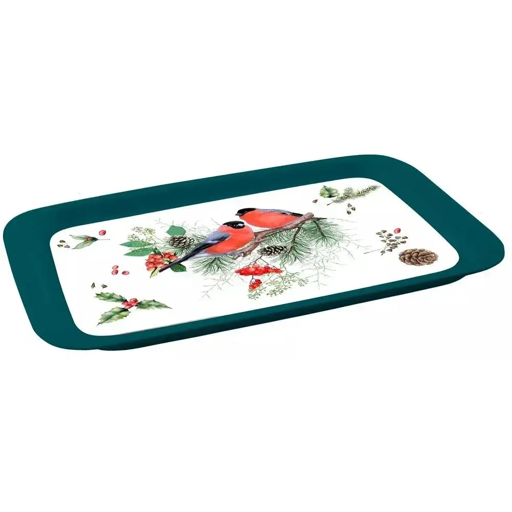 Поднос малый, 430*268*20мм, Снегири (комплект 6 шт)