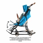 Санки - коляска Galaxy Glory (Бирюзовый) арт. GGСД