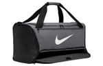 Nike Brasilia Polyester Handbag, Shoulder Bag, Crossbody Bag, Travel Bag, Gym Bag Regular Unisex Black/Gray