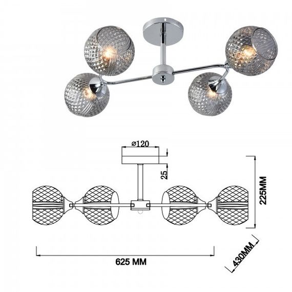 Потолочная люстра Rivoli Haley 3137-304 Б0055383