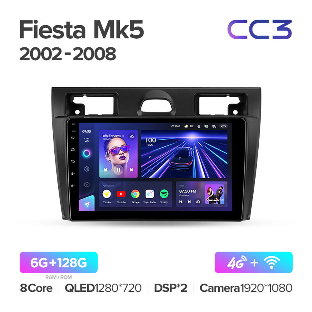 Teyes CC3 9"для Ford Fiesta 5 2002-2008