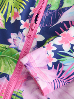 Купальник слитный на молнии для девочки Next E76-818, Темно-синий, Розовый