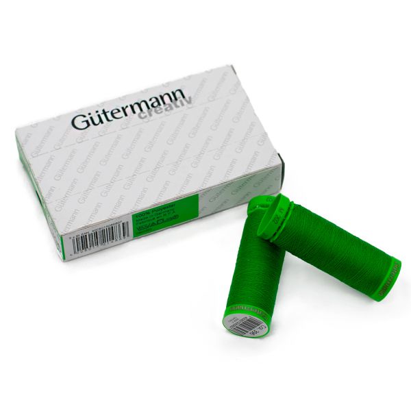 Нитки для тонких тканей Gutermann Extra Fine 150 (200 метров), 5 кат. | 396 ярко-зеленый