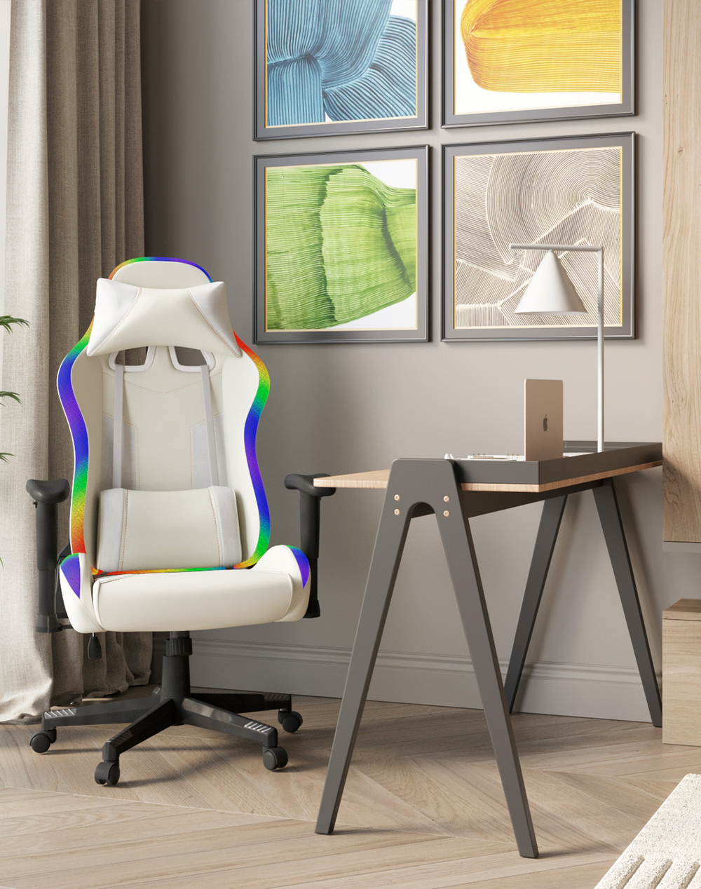 Кресло спортивное TopChairs GMM-080 белый