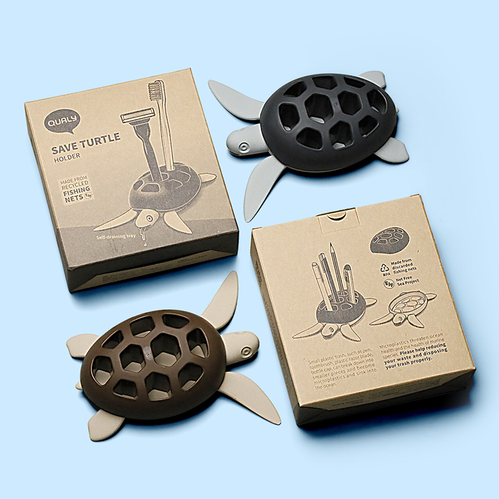 Держатель для зубных щеток/карандашей turtle, коричневый