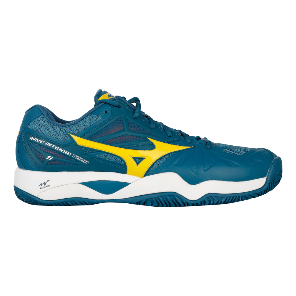 Мужские теннисные кроссовки Mizuno Wave Intense Tour 5 Clay Court Shoe Men - Petrol, Yellow