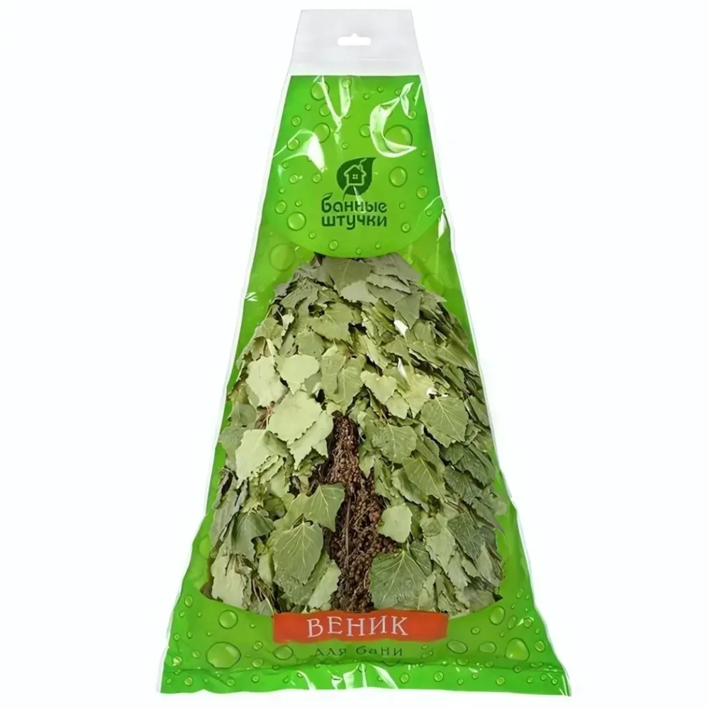 Веник березовый с полынью в уп. «Банные штучки», 36см