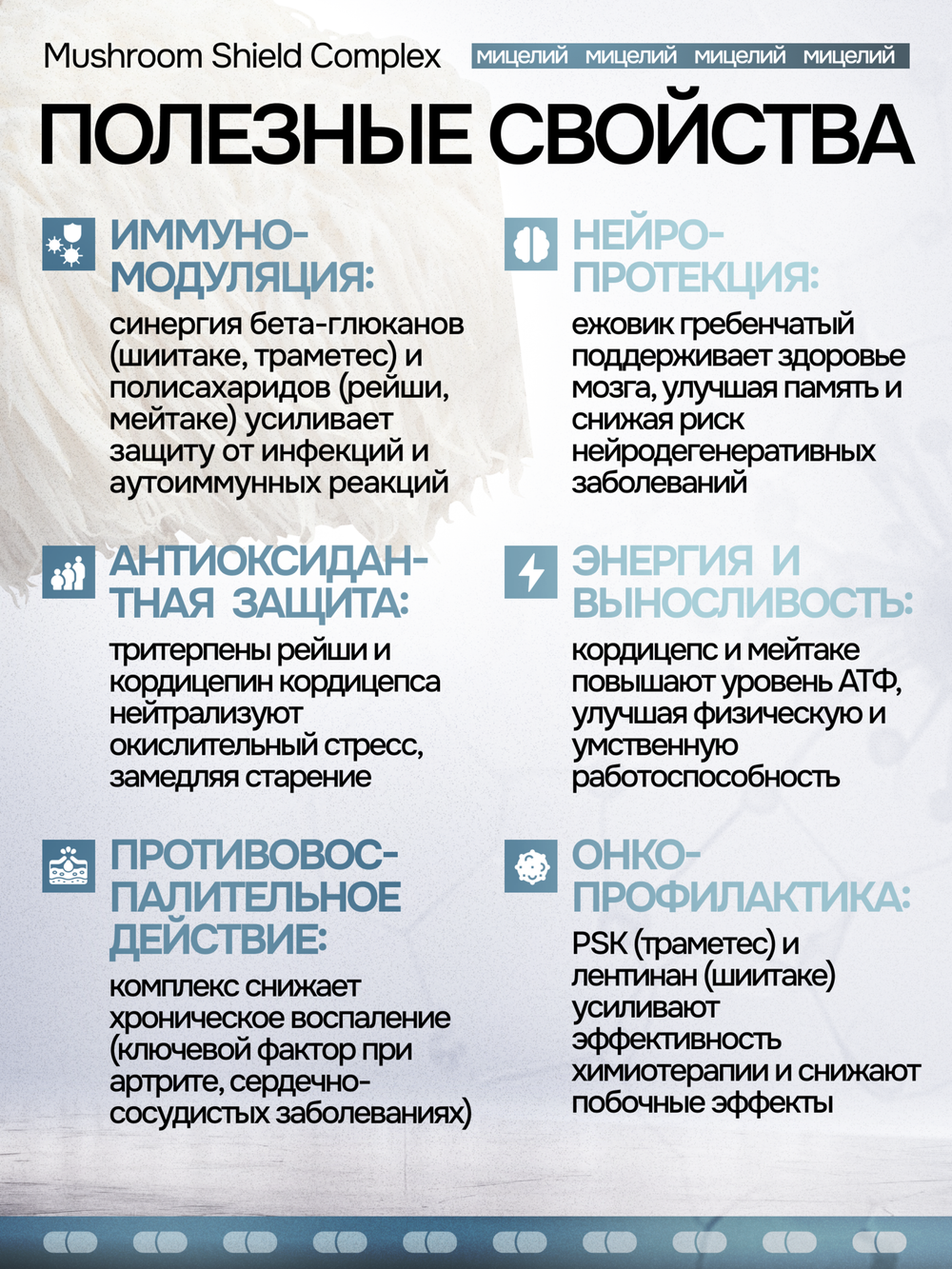 Грибной щит 180 капсул