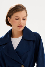 0119 Плащ женский (темно-синий)