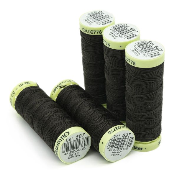 Нитки отделочные Gutermann Top Stitch 30 (30 метров), 5 кат. | 697 венге