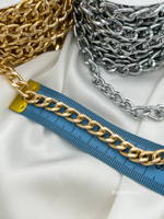 Цепь сталь (серебро) крупная 7х10 мм