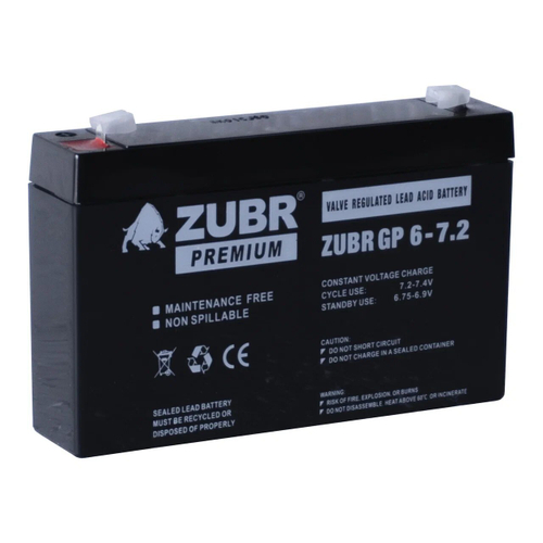 Аккумулятор ZUBR GP6-7.2