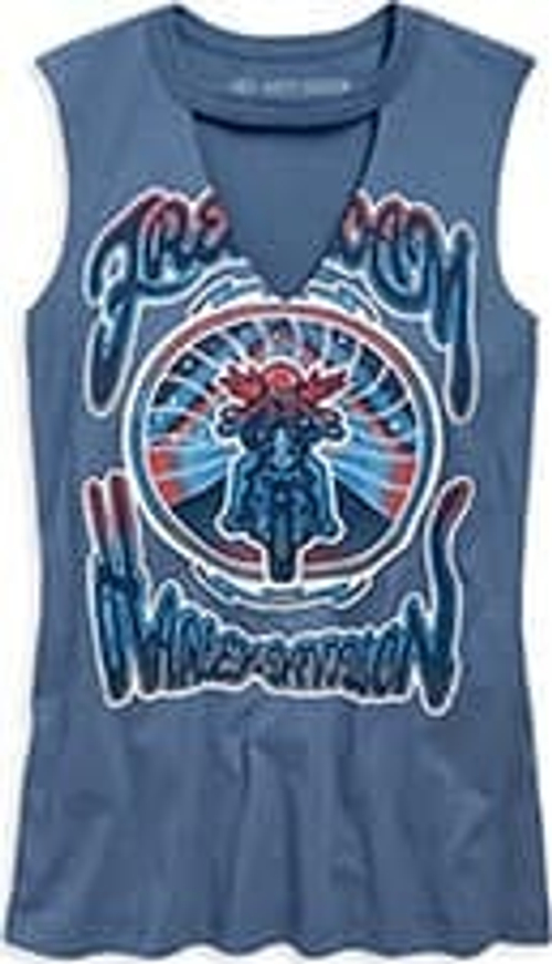 Женская футболка с вырезом Harley Davidson