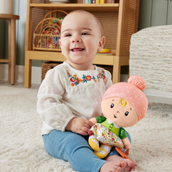 Fisher-Price/ Кукла-обнимашка с колокольчиком + прорезыватель/ HXK44