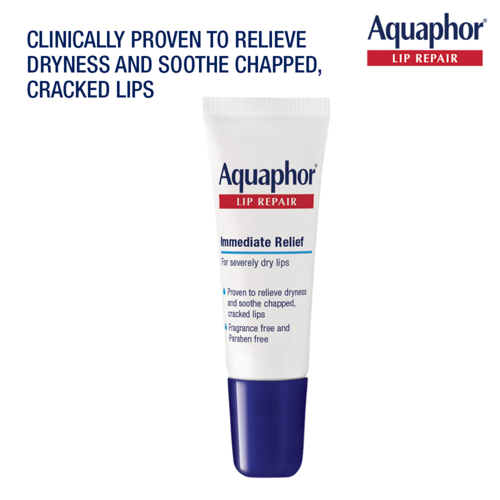 Aquaphor, Lip Repair, немедленное облегчение, без отдушек, 2 тюбика по 10 мл (0,35 жидк. унц.)